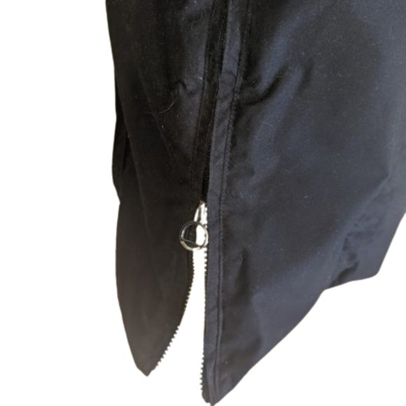 Long Black Streamlined Puffer Coat Size Medium - Picture 5 of 5